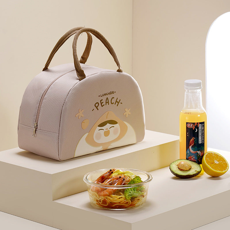 Insulated Avocado Print Lunch Cooler Bag with Dual Top Handles Bowlift