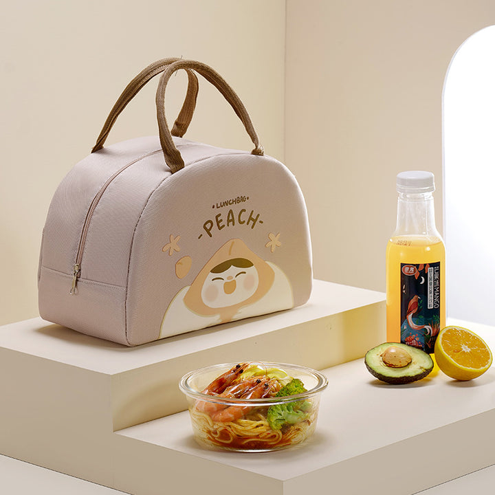Insulated Avocado Print Lunch Cooler Bag with Dual Top Handles Bowlift