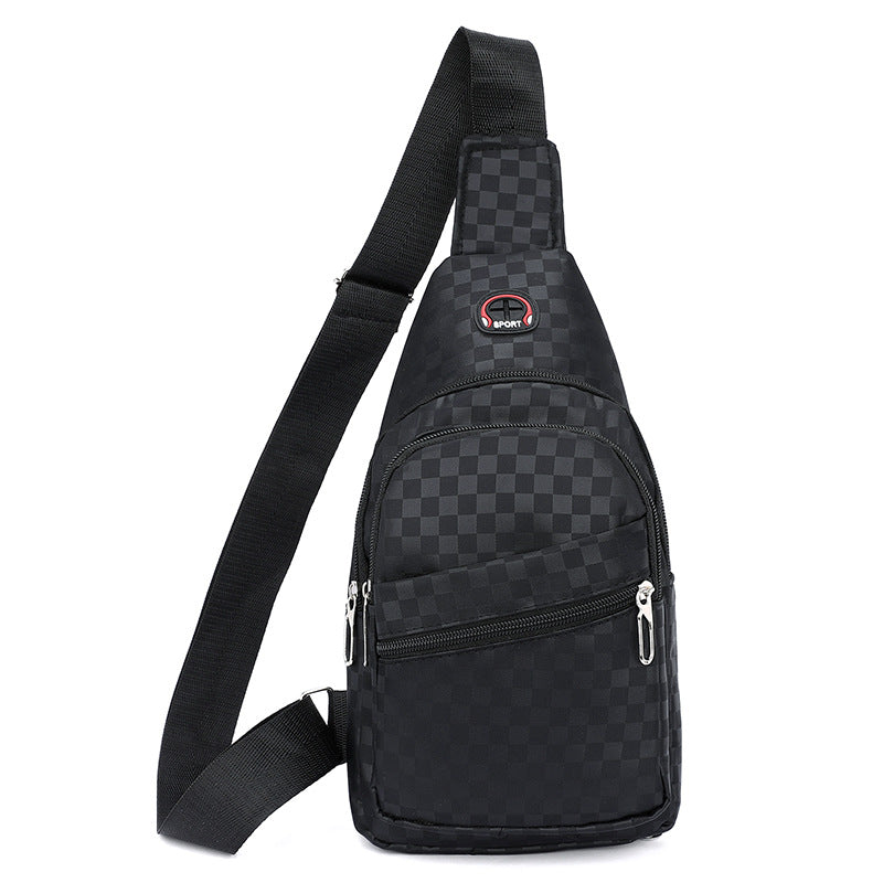 Waterproof Checker Pattern Sling Bag Bowlift