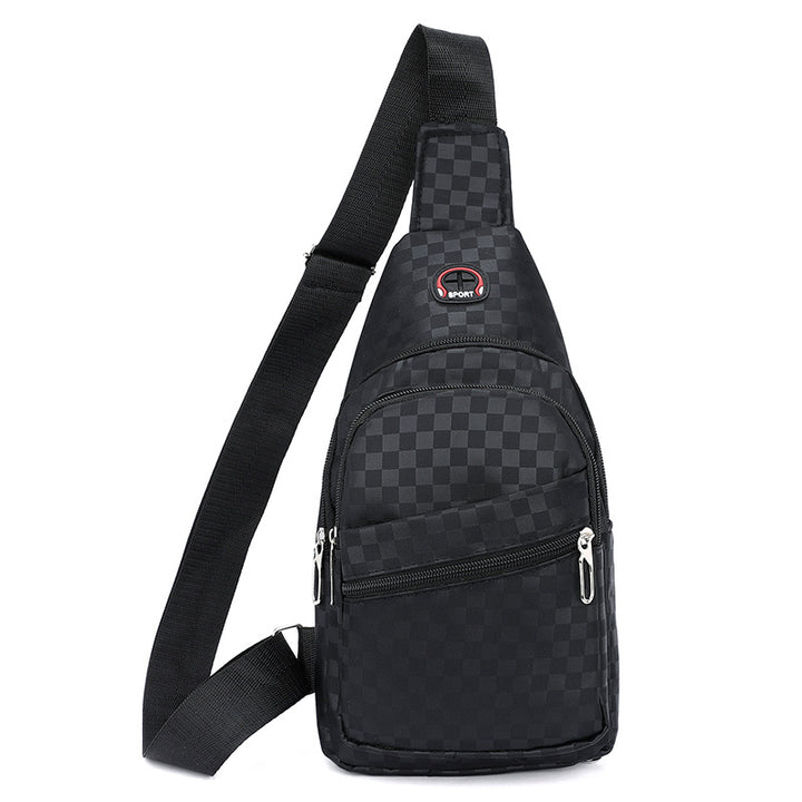 Waterproof Checker Pattern Sling Bag Bowlift