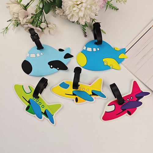 playful silicone airplane luggage tag with adjustable buckle strap Bowlift