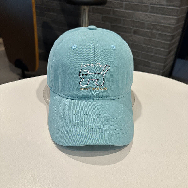 Women's Playful Cat-Themed Baseball Cap Bowlift