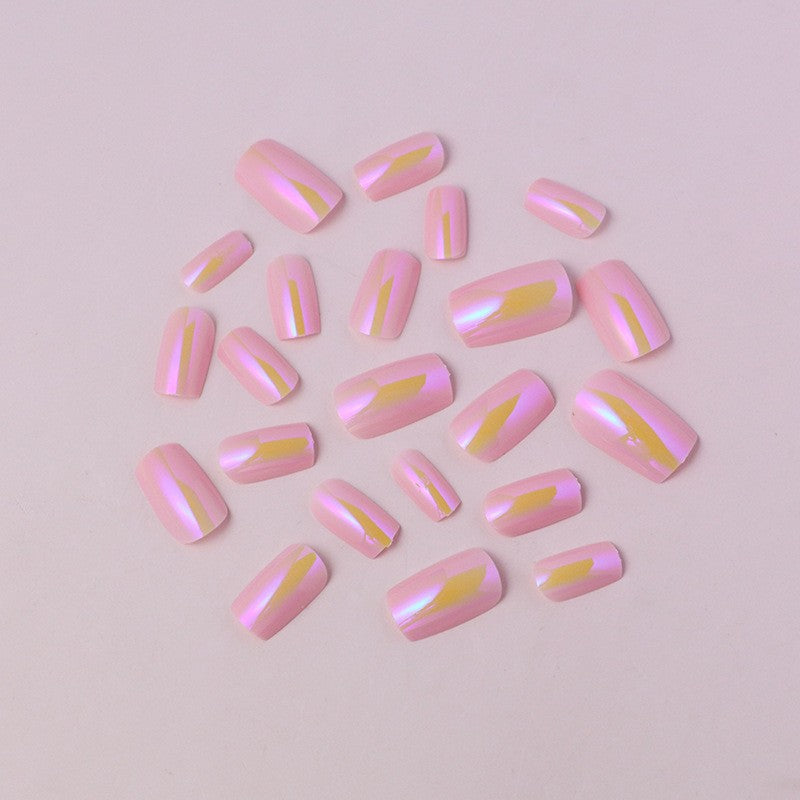 Natural French Tip Press-On Nails Bowlift