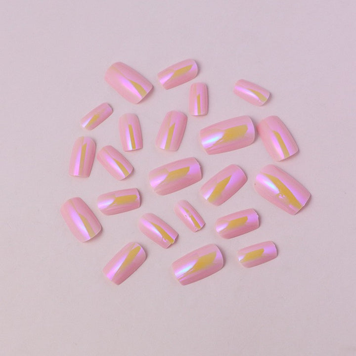 Natural French Tip Press-On Nails Bowlift