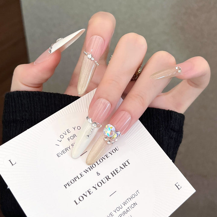 Elegant Decorative Press-On Nail Set Bowlift