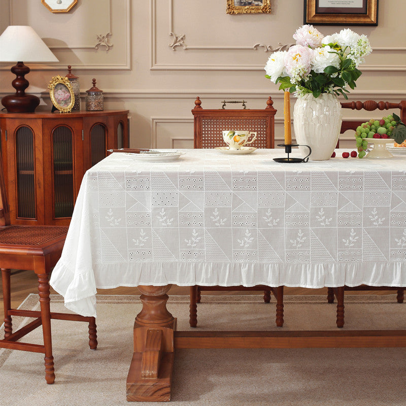 Elegant Ruffled Tablecloth