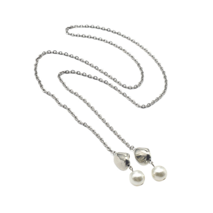 Elegant Layered Pearl Pendant Necklace Bowlift