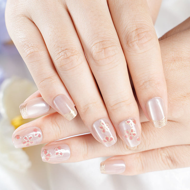 Floral Nail Art Press-On Set Bowlift
