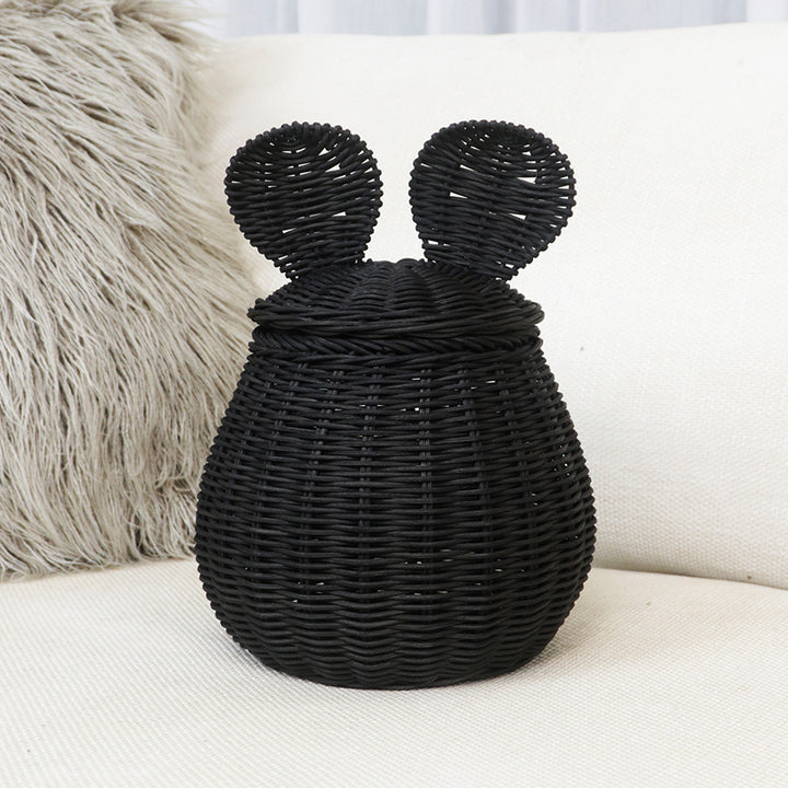 Playful storage basket with lid and ear design Bowlift