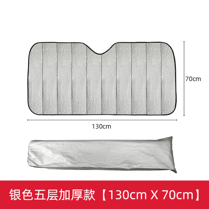 Unisex nan foldable car sunshade with reflective thermal insulation Bowlift