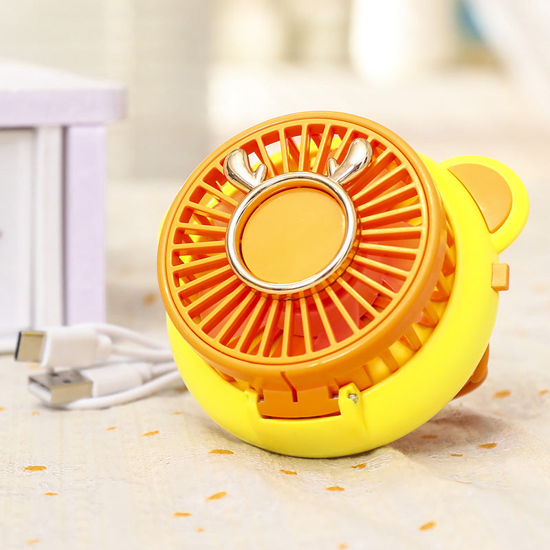 Women's Portable Mini Fan with Integrated Mirror and Spray Function Bowlift
