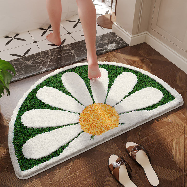 Floral Patterned Bathroom Mat Bowlift