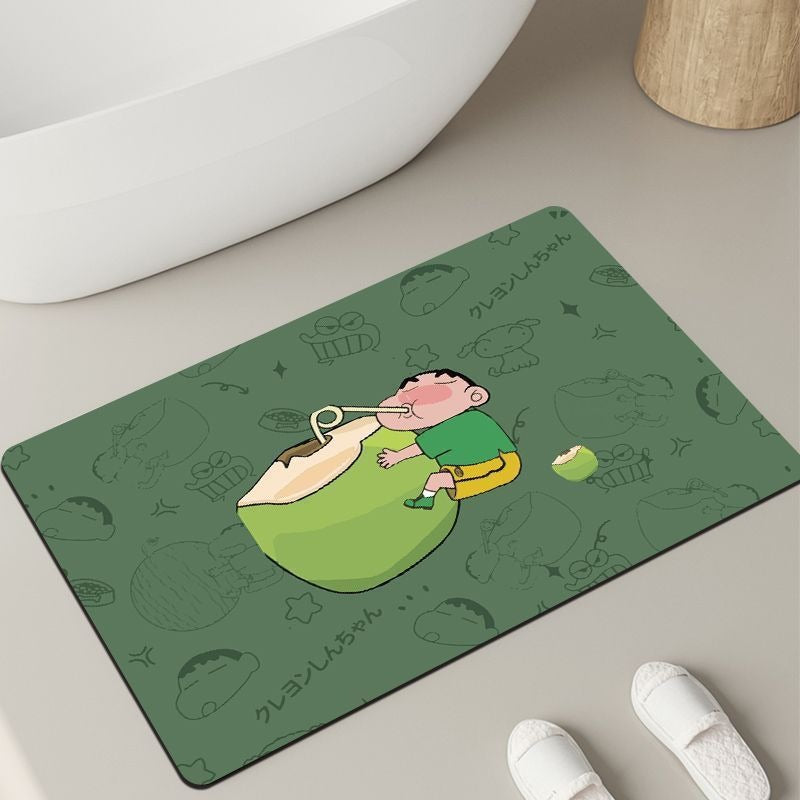 Playful Cartoon Bath Mat Bowlift