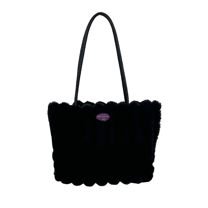 Plush Textured Tote Bag