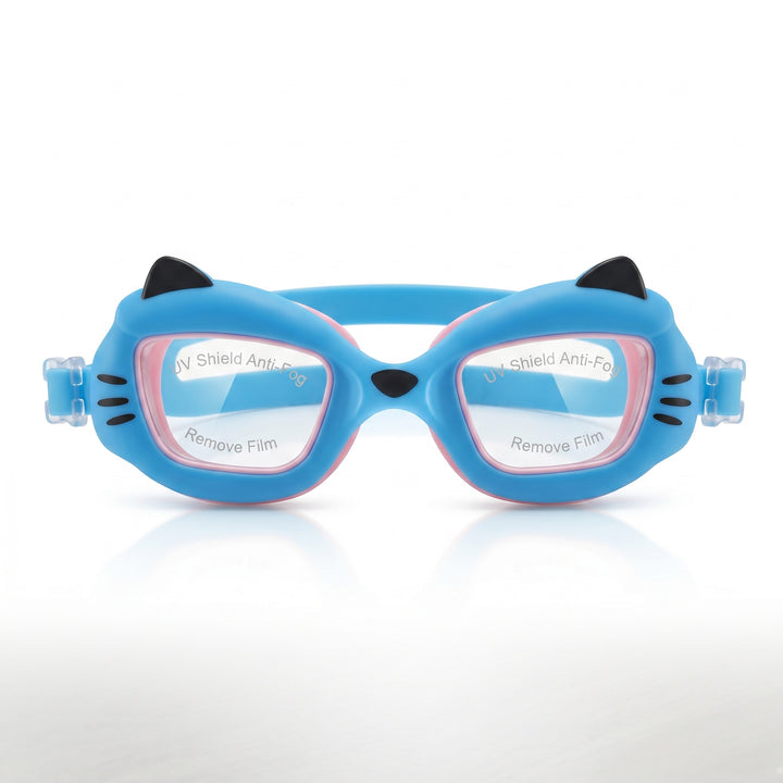 Swim goggles in a cute cat design with anti-fog technology Bowlift