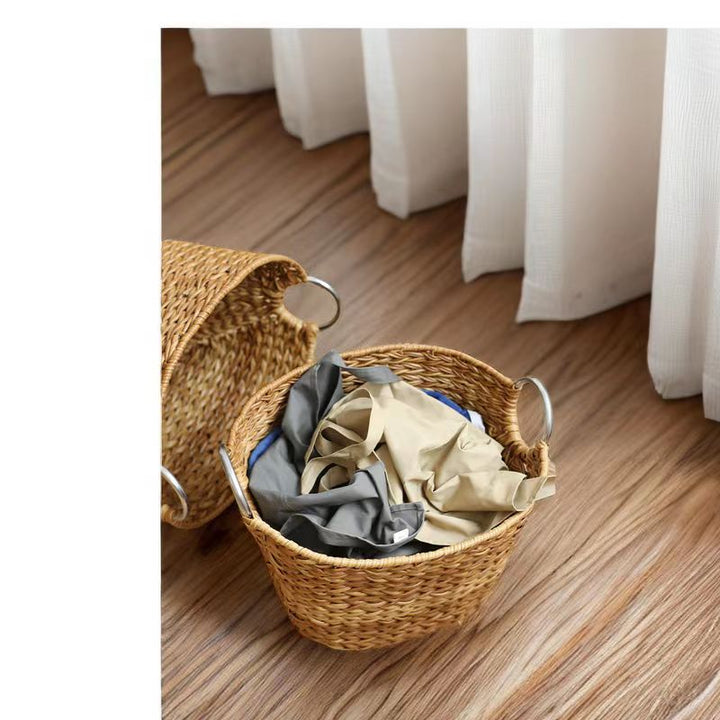 Rustic Woven Laundry Hamper Bowlift