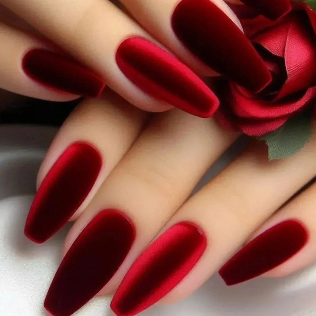Velvet Matte Stiletto Nail Extensions Bowlift