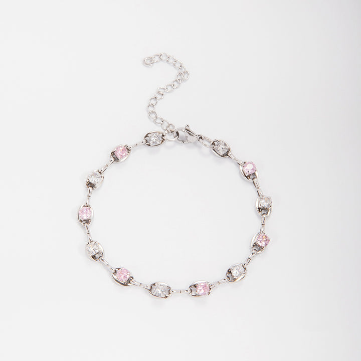 Elegant Gemstone Accent Link Bracelet Bowlift
