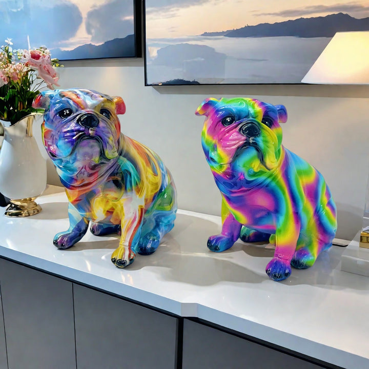 Artistic Bulldog Figurine Bowlift