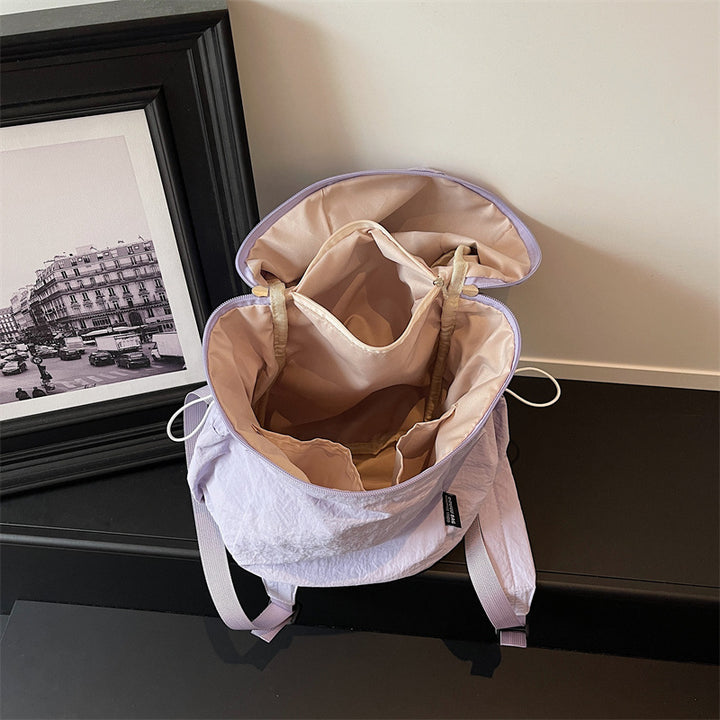 Casual Soft Fabric Backpack Bowlift