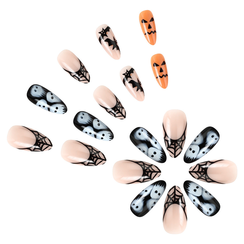 Halloween-Themed Artistic Press-On Nail Set Bowlift