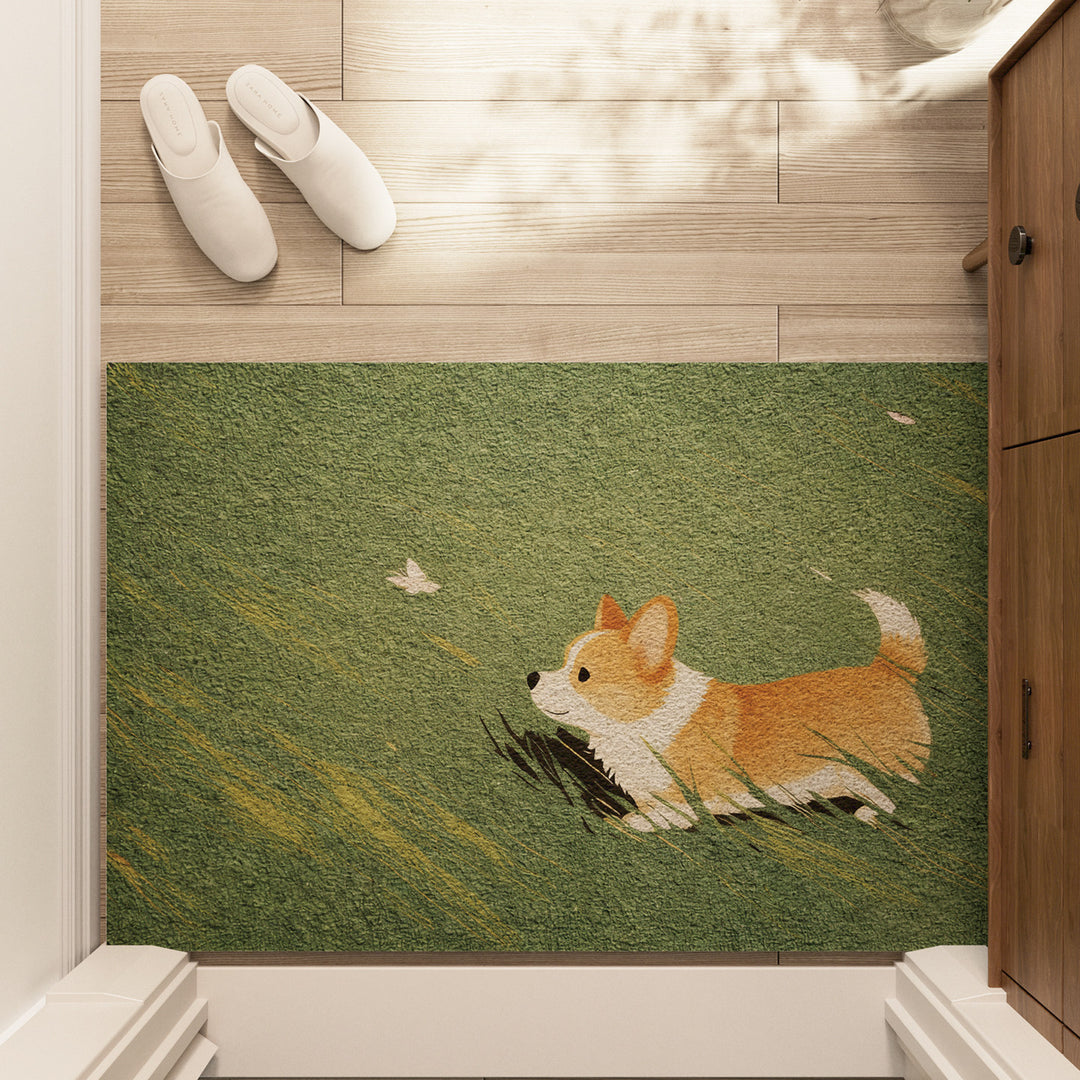 Corgi-Themed Floor Mat