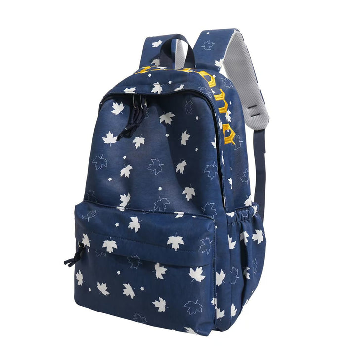 Stylish Leaf-Patterned Backpack Bowlift