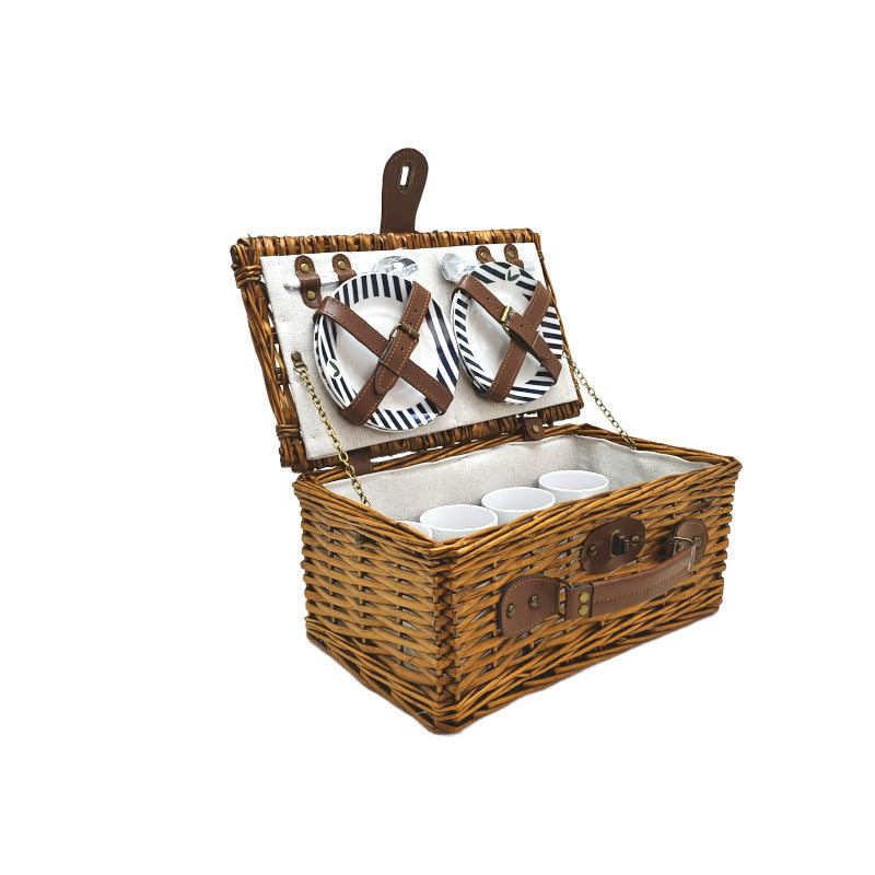 Ladies luxurious picnic basket with integrated crockery set Bowlift