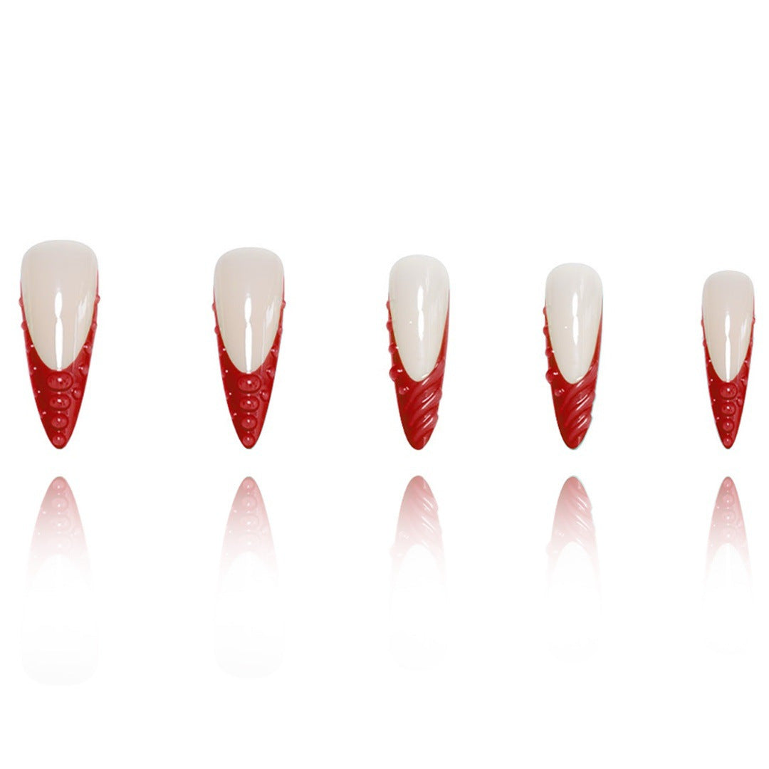 Glamorous Stiletto Nail Extensions Bowlift