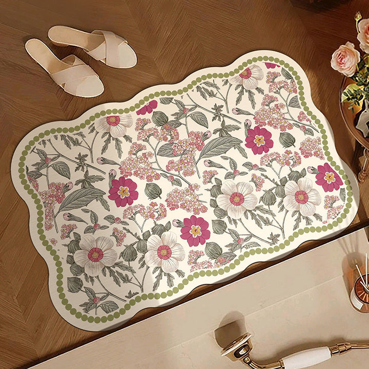 Floral Patterned Area Mat