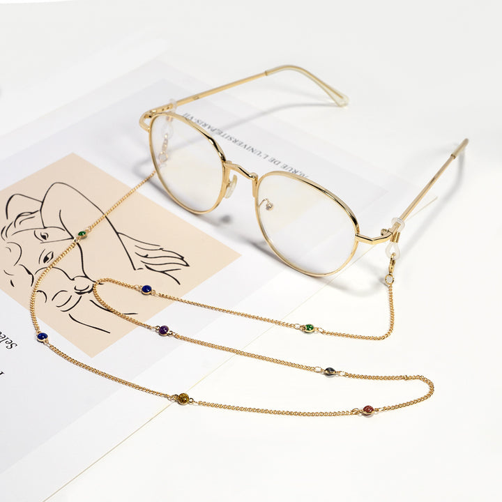 Decorative Eyewear Chain with Colorful Beads Bowlift
