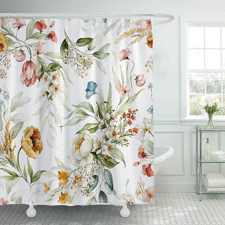 Floral Artistry Shower Curtain Bowlift