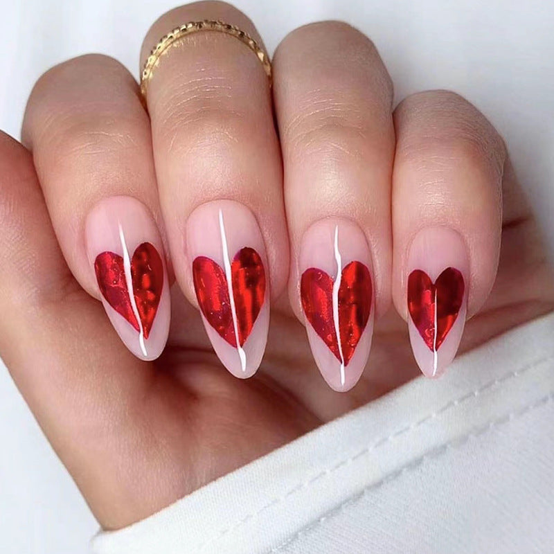Exquisite Nail Art with Heart Design Bowlift