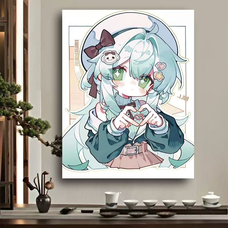 Whimsical Anime Character Canvas Art Bowlift