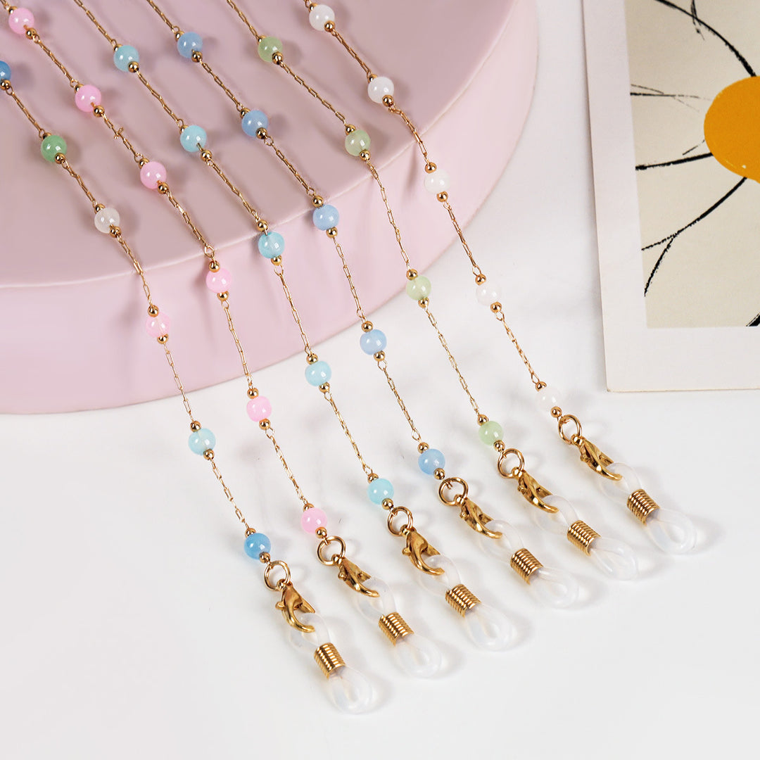 Elegant Beaded Glasses Chain Bowlift