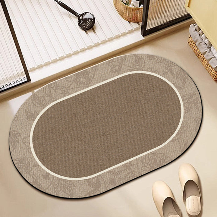 Textured Oval Kitchen Mat