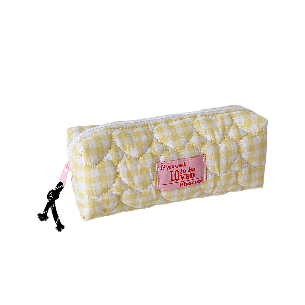 Quilted Gingham Pencil Case Bowlift