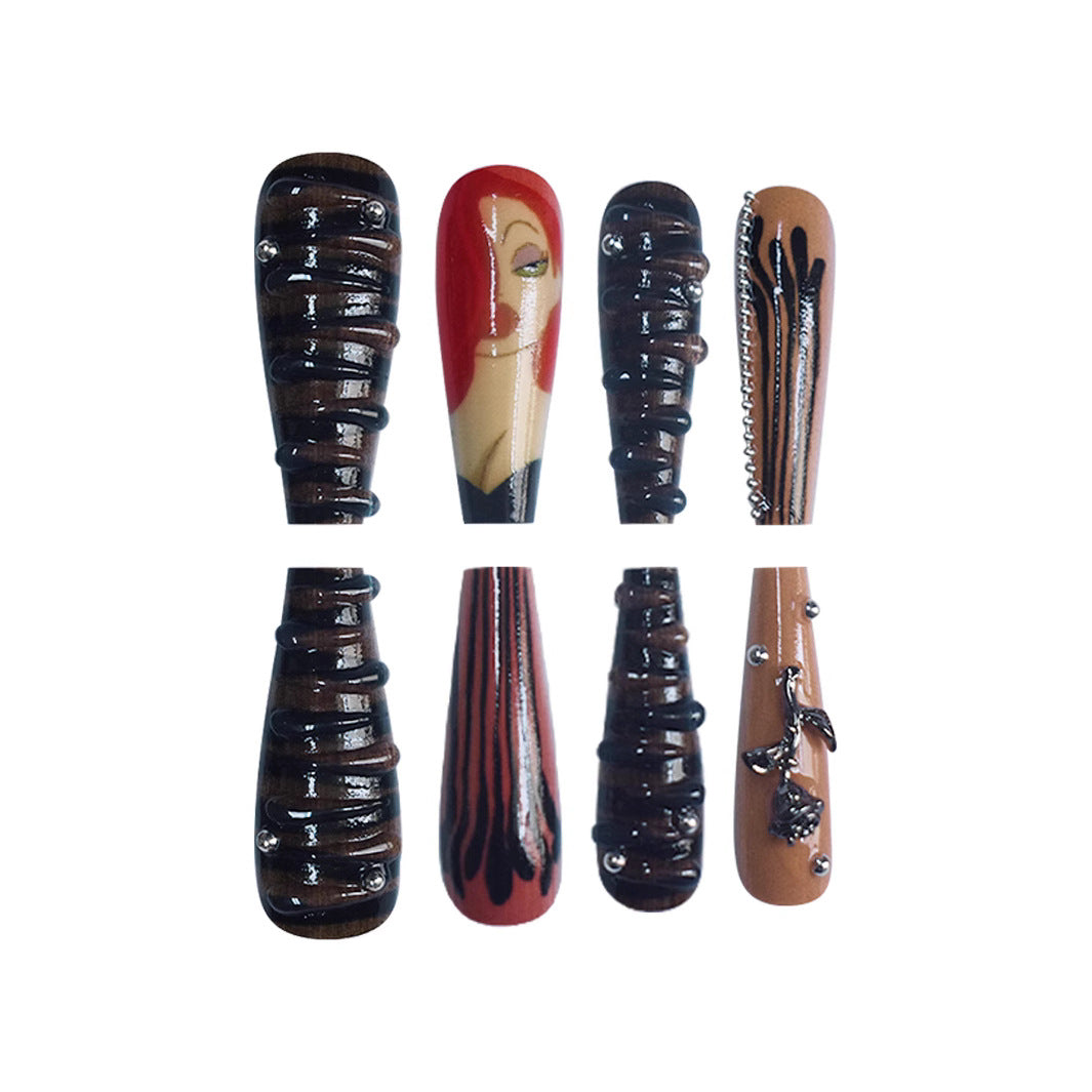 Artistic Character-Themed Press-On Nails Bowlift