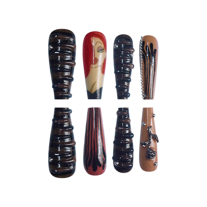 Artistic Character-Themed Press-On Nails Bowlift