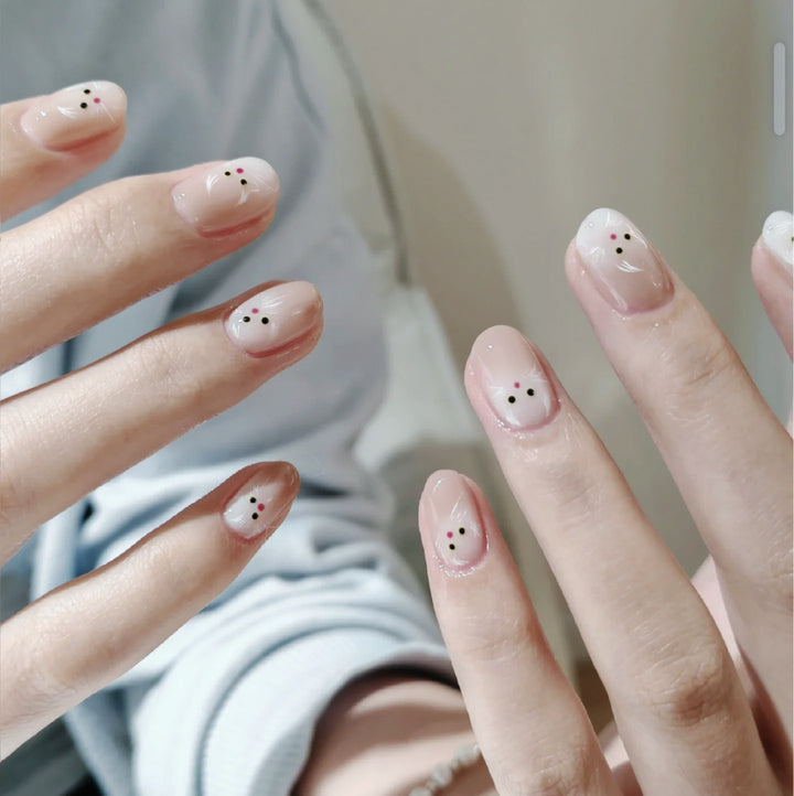 Star-Patterned Elegant Press-On Nail Set Bowlift