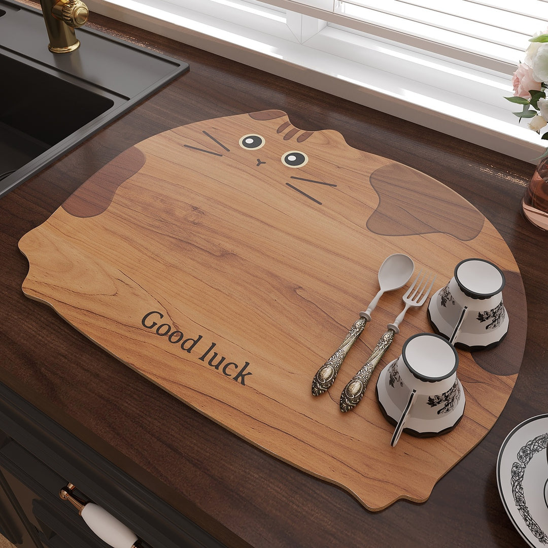 Cat-Themed Kitchen Table Mat Bowlift