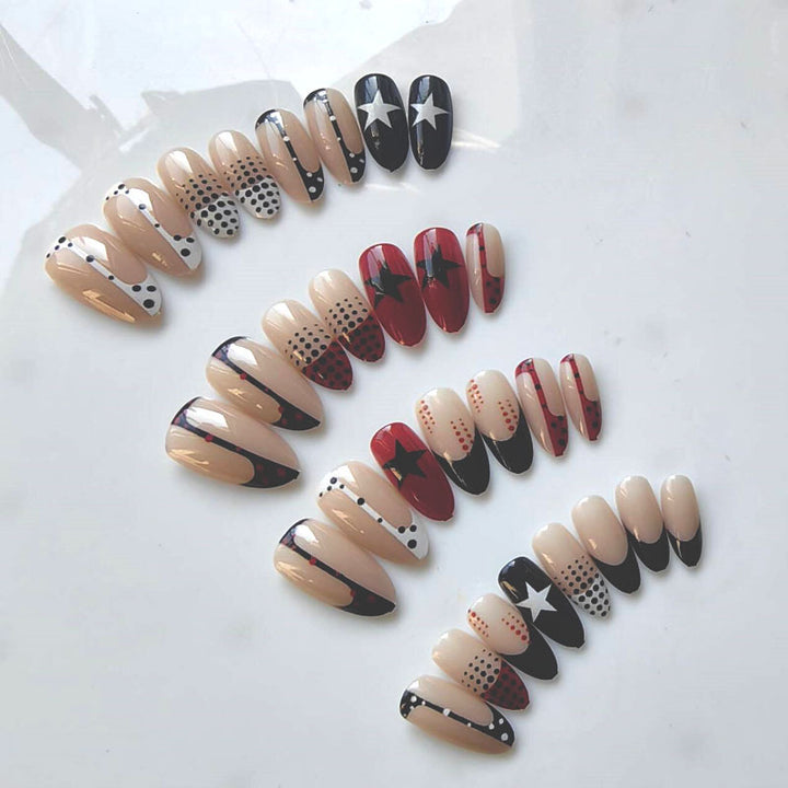 Artificial nails with modern star design Bowlift