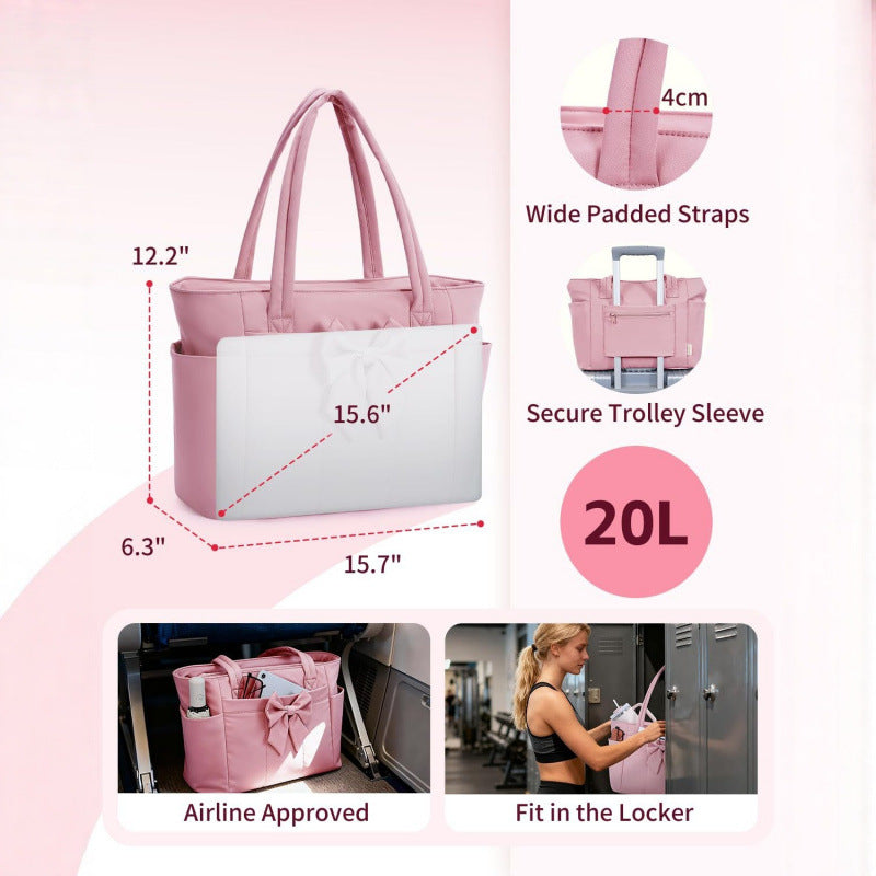 Elegant tote bag with bow design Bowlift