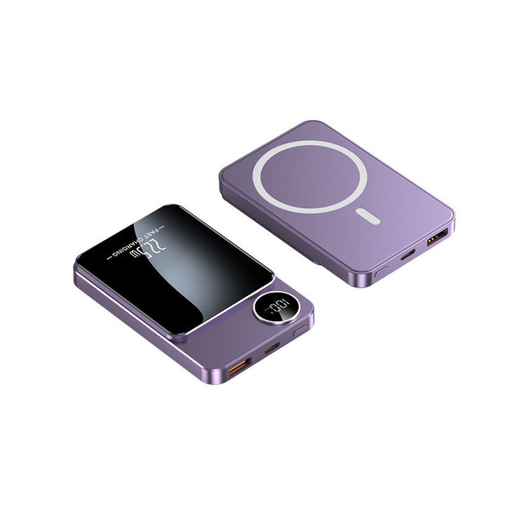 Slim Powerbank with wireless charging function and digital display Bowlift