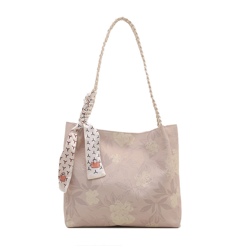Floral Patterned Shoulder Tote Bag Bowlift