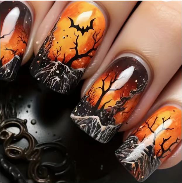 Creative Halloween-Themed Nail Art Set Bowlift