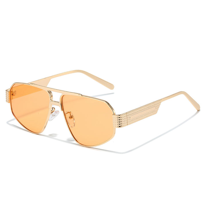 Fashion-Forward Geometric Aviator Sunglasses Bowlift