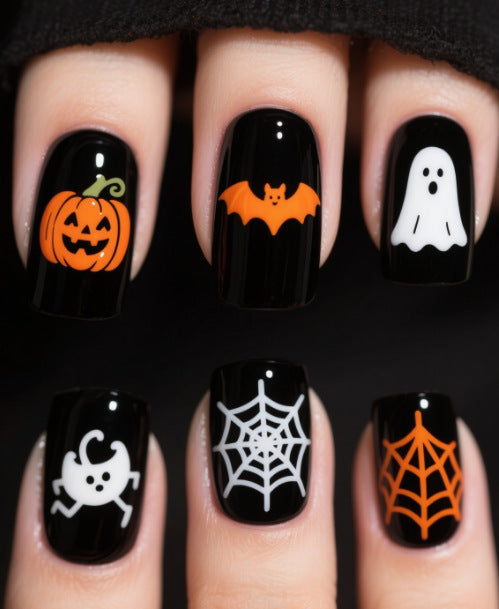 Artistic Halloween Themed Nail Art Bowlift
