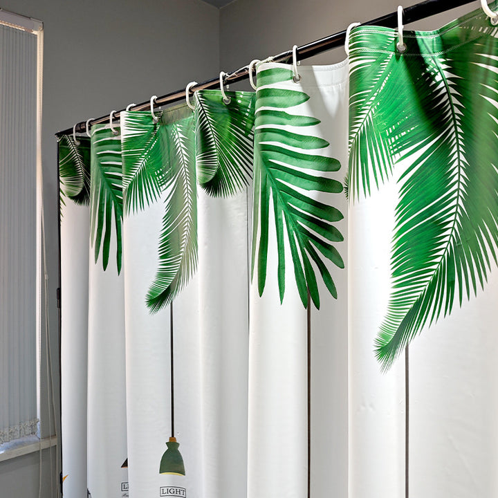 Tropical-Inspired Botanical Shower Curtain Bowlift