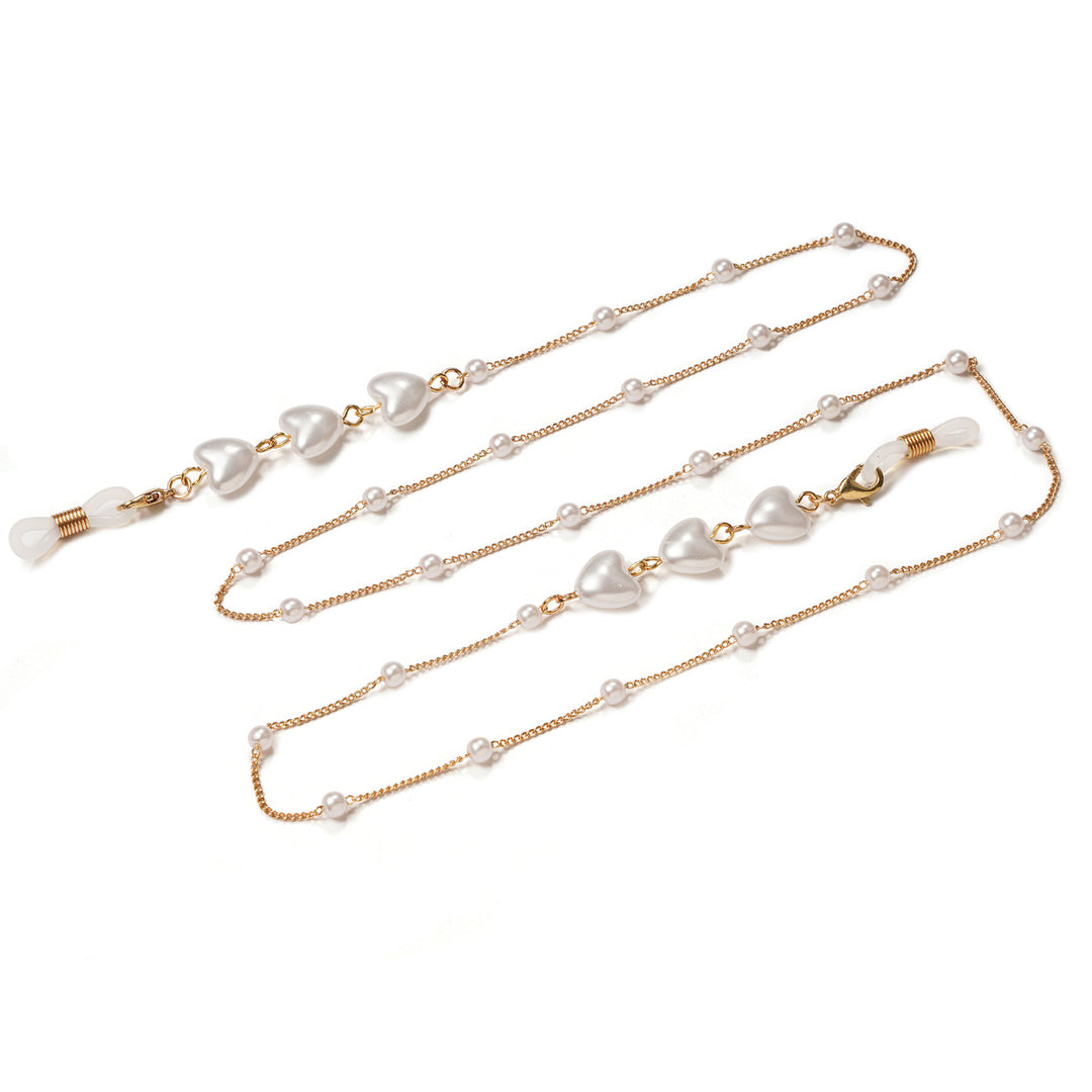 Heart-Embellished Eyewear Chain Bowlift